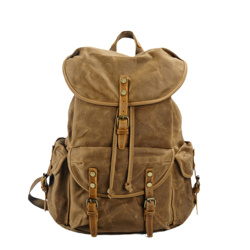 Ретро-рюкзак из мягкого вощено – обзор и цена Canvas Backpack Casual